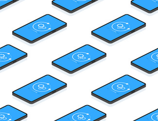 data update or synchronize with bar process vector image
