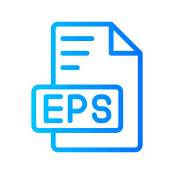 eps document file picture gradient icon format vector image