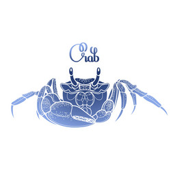 Graphic crab vector