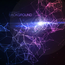 plexus lines and particles background vector image