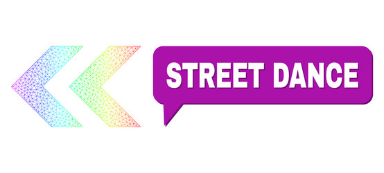 spectrum net gradient shift left icon and street vector image