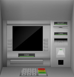 atm screen automated teller machine monitor vector image