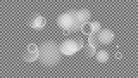 bokeh circles on transparent background vector image