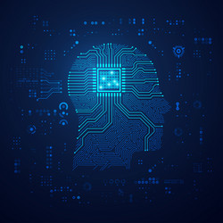 concept of artificial intelligence or ai vector image