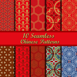 Oriental Geometric Patterns vector image