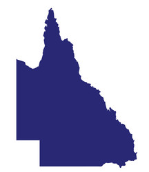 Queensland state silhouette vector