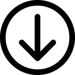 simple arrow icon minimalistic design vector image