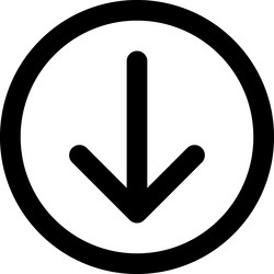 simple arrow icon minimalistic design vector