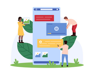 chat messenger mobile app design development tiny vector image