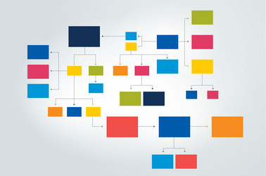 infographics flowchart colored shadows scheme vector image