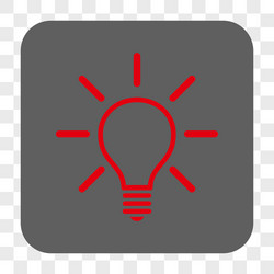 light bulb rounded square button vector image