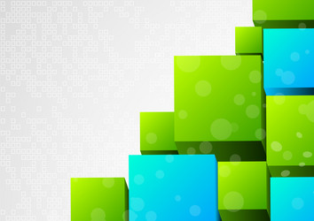 Modern 3D Block Background vector image