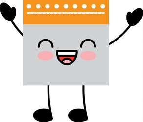 notebook sheet kawaii character vector image