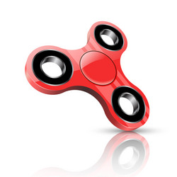 Red fidget spinner vector