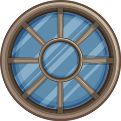 window design with round frame vector image