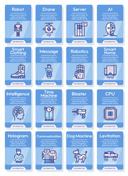 ai color linear icons set vector image