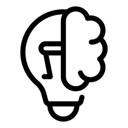 brain storming concept icon with lightbulb vector image