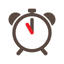clock timer simple icon alarm time vector image