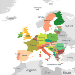 European Union Map Vector Image