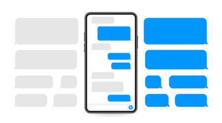flat messages bubbles chat interface message vector image