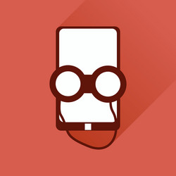 flat web icon with long shadow mobile protection vector image