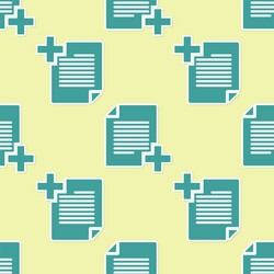 green add new file icon isolated seamless pattern vector image