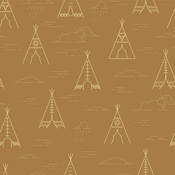 Native American Tepee Pattern vector image