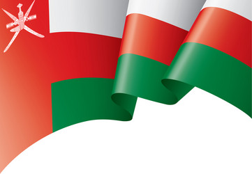 Oman flag on a white Royalty Free Vector Image Oman flag on a white Royalty Free Vector Image