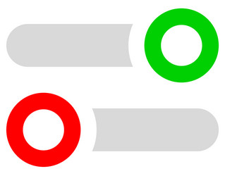 Rectangular buttons switches set at different vector