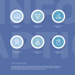 set of 6 editable teach outline icons includes vector image