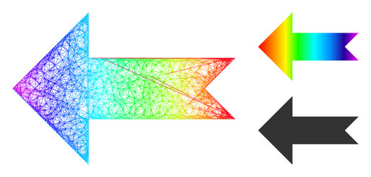 spectrum network gradient arrow left icon vector image