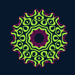 symmetrical composition of wavy lines abstract vector image