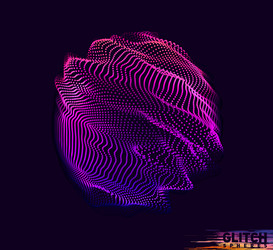 abstract colorful mesh on dark background vector image