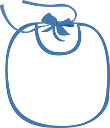 Baby bib blue vector