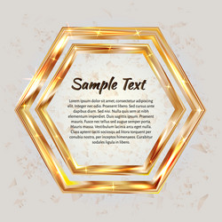 Bright golden hexagon luxury easy to edit design vector