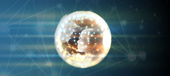 artificial intelligence technology web background vector image