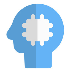automated technology component in ai application vector image