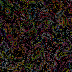 brightly coloured background with an abstract vector image