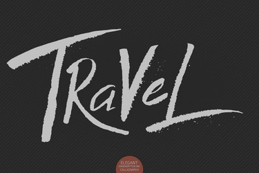 hand drawn lettering - travel elegant modern Vector Image