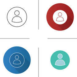 User account circle icon vector