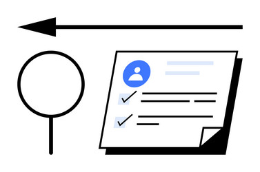 user profile document with checklist displayed vector image