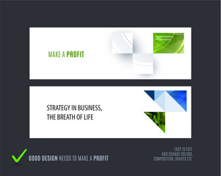 abstract set of horizontal website banners vector image