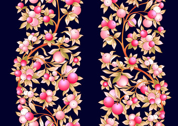 Apples on branches seamless pattern background vector