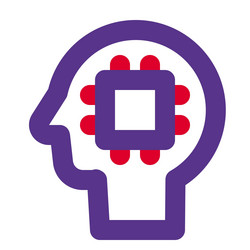 automated technology component in ai application vector image