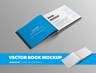 open realistic book template with abstract vector