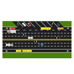 Road infographics plot highway street Royalty Free Vector