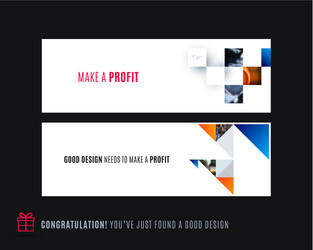 abstract set of horizontal website banners vector image