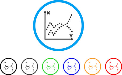 functions plot rounded icon vector image