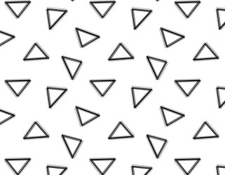 memphis style triangles pattern on transparent vector image