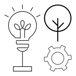 minimalist elements representing innovation vector image